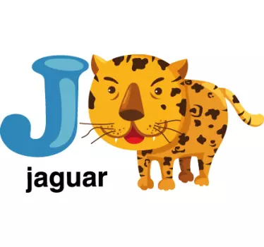 Copii scrisoare j autocolant - TenStickers