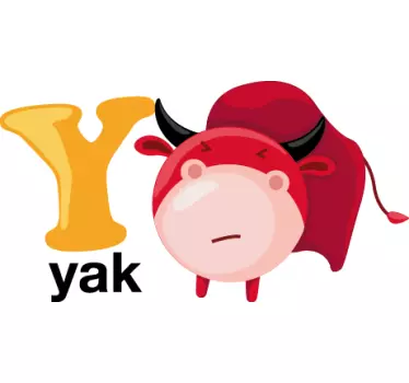Copii scrisoare y autocolant - TenStickers