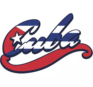 Cuba scrisoare steag decal - TenStickers