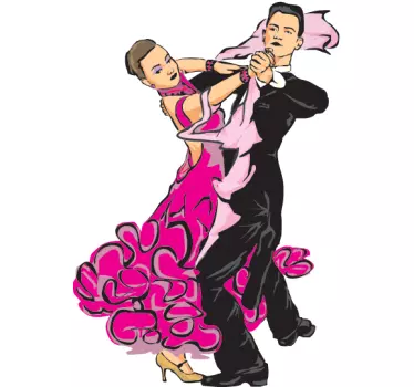 Cuplu dansând autocolant decorativ - TenStickers