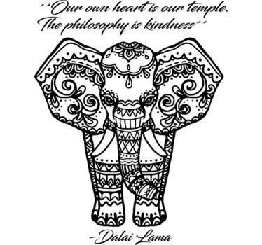 Dalai lama elefant cota decal - TenStickers