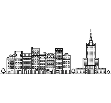 Decor de perete autocolant de varșovia - TenStickers
