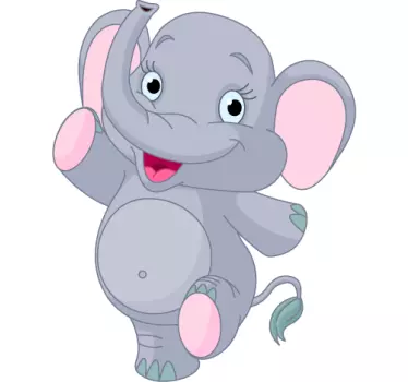 Decor decorativ fericit de elefant - TenStickers