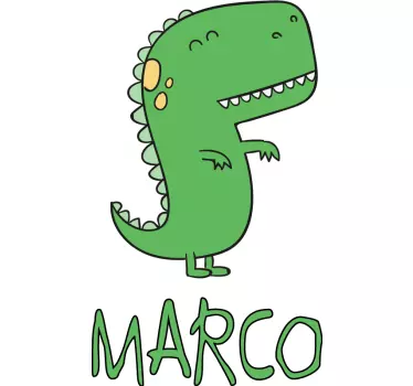 Dinozaur personalizat cu autocolant de nume - TenStickers