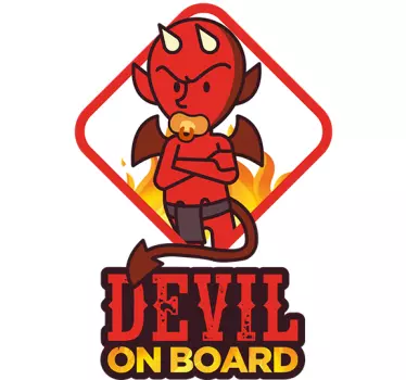 Dracu copil în autocolant auto - TenStickers