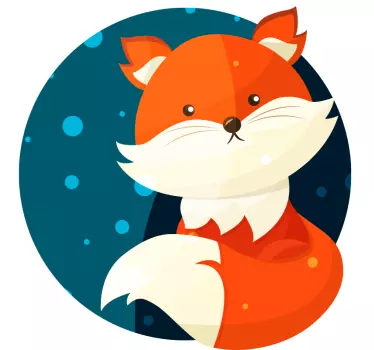 Drăguț de vulpe desenând autocolant de animale sălbatice - TenStickers