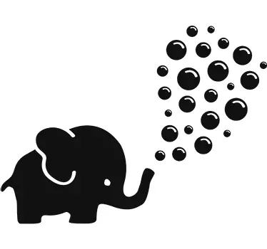 Elefant suflare bule de perete autocolant - TenStickers