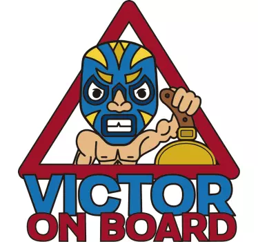 Etichete animale avertizare personaj luchador - TenStickers
