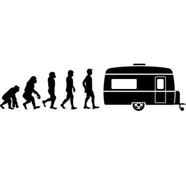 Evoluția umană către autocolantul rulotei - TenStickers