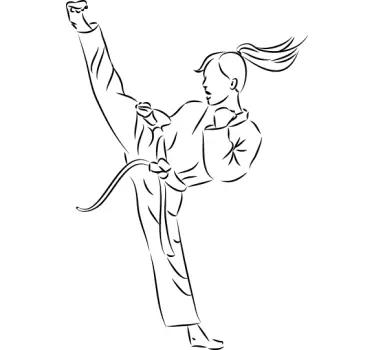 Fetiță de karate de karate de karate - TenStickers
