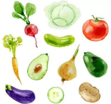 Fructe și legume autocolant de perete acasă - TenStickers