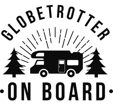 Globetrotter la bordul autocolantului vehiculului - TenStickers
