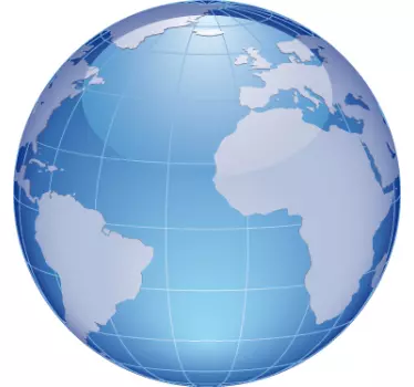 Harta lumii autocolant ocean oceanic - TenStickers