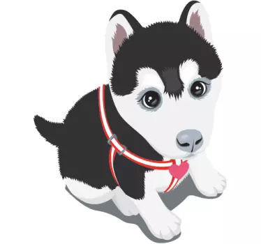 Husky autocolant perete catelus - TenStickers