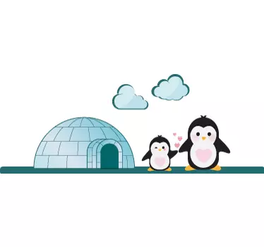Igloo pentru copii autocolant de perete acasă - TenStickers