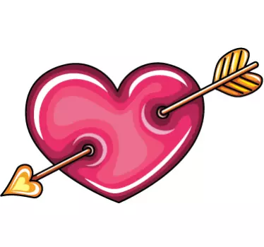 Inima cu săgeată de cupidon - TenStickers