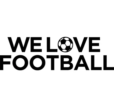 Iubim autocolantul de fotbal pe perete - TenStickers