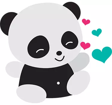 Iubitor de autocolant panda pentru copii - TenStickers