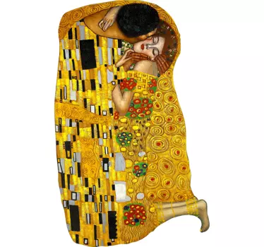 Klimt „the kiss” pictură de perete - TenStickers