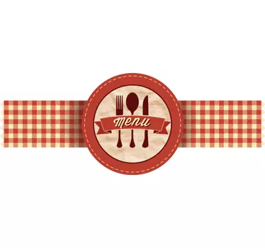 Logo meniu retro autocolant de bucătărie - TenStickers