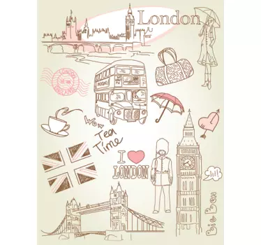 London sticker sticker de perete - TenStickers