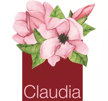 Magnolie cu autocolant de perete personalizabil - TenStickers