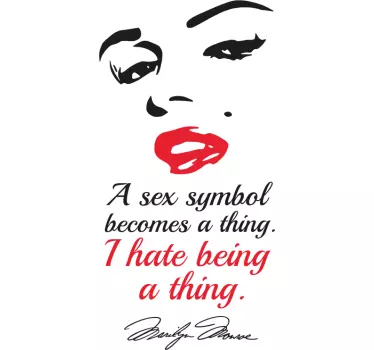 Marilyn monroe cota decal - TenStickers
