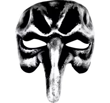Masca pulcinella arta peretelui de vinil - TenStickers