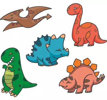 Mini autocolant dinozauri set - TenStickers