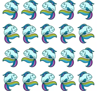 Neon pește autocolante de perete - TenStickers
