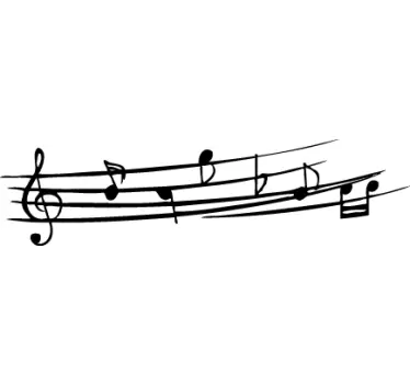 Note muzicale decal monocrom - TenStickers