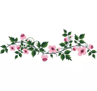 Palton floral palton haine decal - TenStickers
