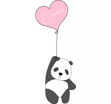Panda cu autocolant personalizat cu baloane - TenStickers