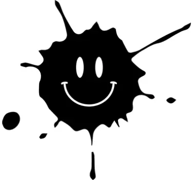 Pata fata fericita emoji decal perete - TenStickers