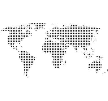 Pătrat punctat harta autocolant mondial - TenStickers