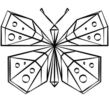 Perete decal fluture geometrice - TenStickers