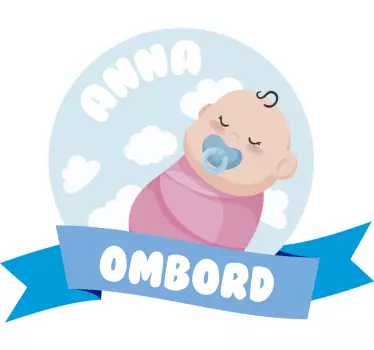 Personalizate bebe la bord autocolant - TenStickers