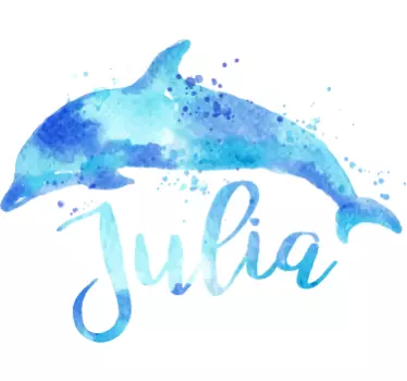 Personalizate de delfin de apă textura decal perete - TenStickers