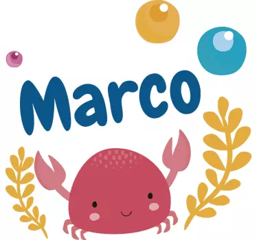 Crab de mare autocolant pe perete - TenStickers