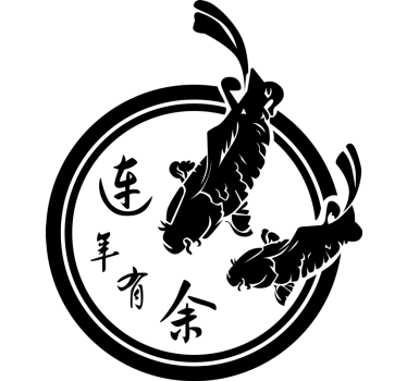 Japonez pește autocolant de perete acasă - TenStickers