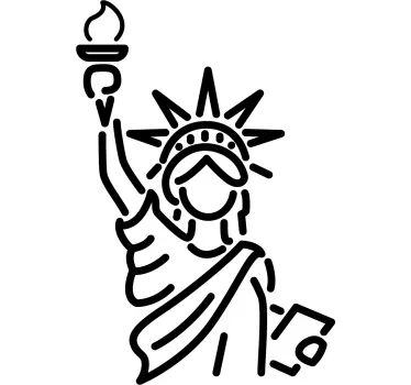 Pictură murală cu statuie a libertății - TenStickers