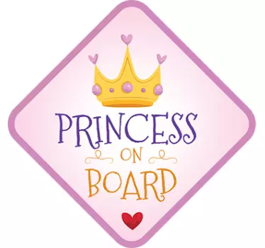 Printesa colorat roz pe autocolant - TenStickers