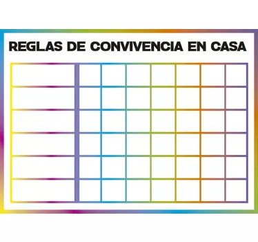 Reguli de casă pentru copii pe autocolant să scrie - TenStickers
