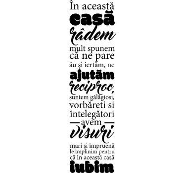 Autocolant text de reguli de casă - TenStickers