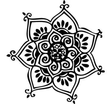 șapte decal de perete de flori de flori - TenStickers
