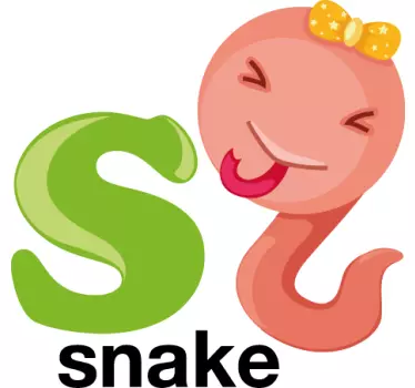 Scrisoare de șarpe copii autocolant - TenStickers