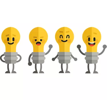 Set de autocolante pentru întrerupător bec - TenStickers