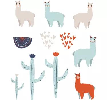 Set de lamele decal perete animal - TenStickers