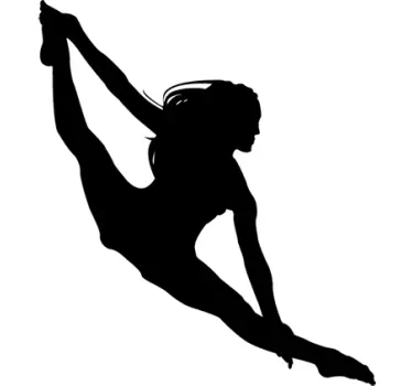 Silueta acrobat perete autocolant - TenStickers