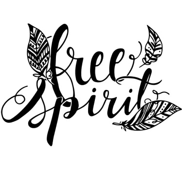Autocolant pentru textul cu spirit liber - TenStickers
